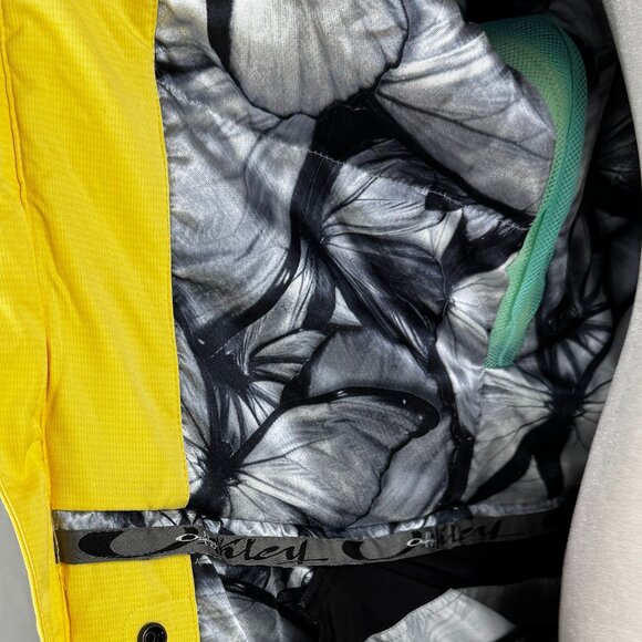 OAKLEY Gretchen Bleiler Signature Series Yellow Snow Ski Coat Size XS - Picture 5 of 10